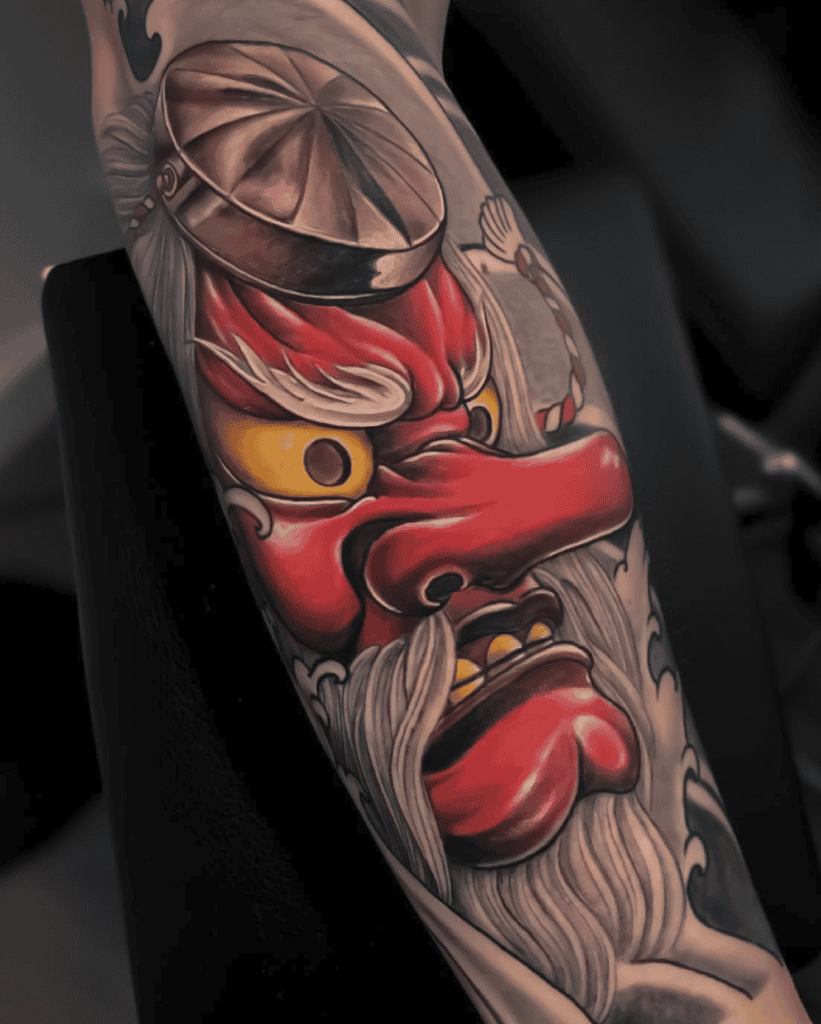 Tengu Mask Irezumi Tattoo