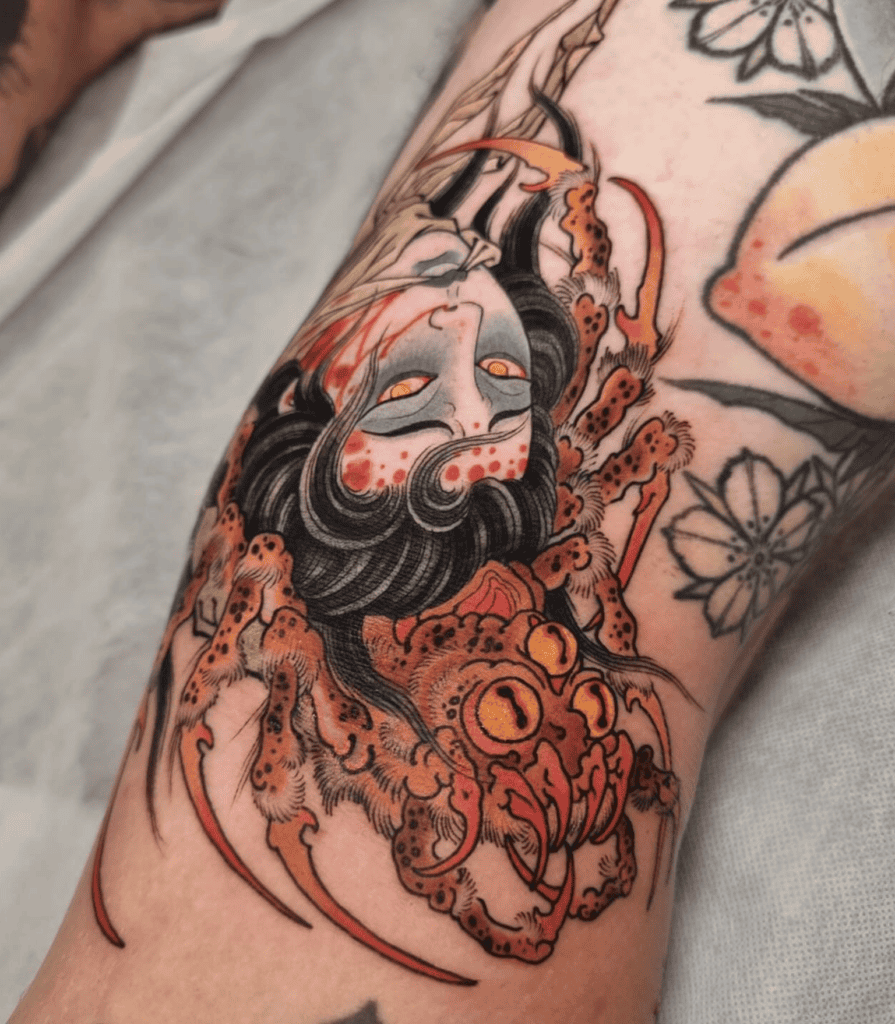 Tsuchigumo Geisha Japanese Mythology Tattoo