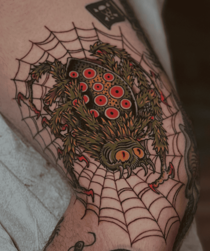 Tsuchigumo Spider Japanese Mythology Tattoo