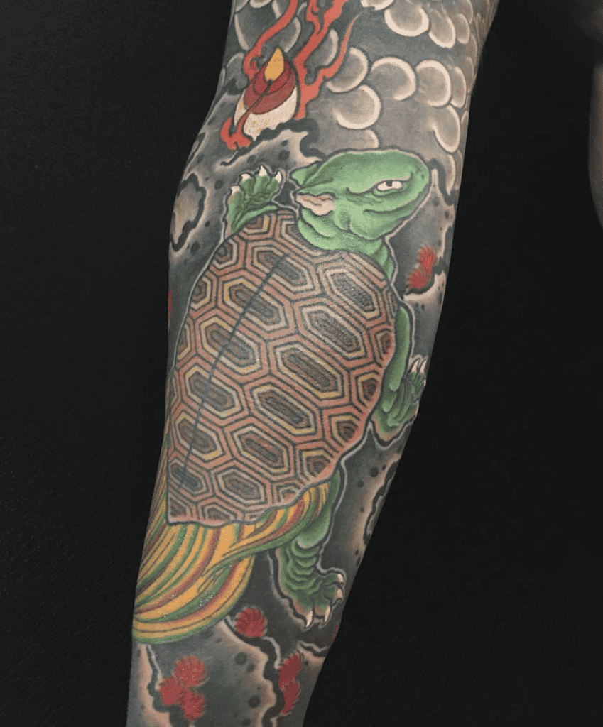 Turtle Crawl Irezumi Tattoo