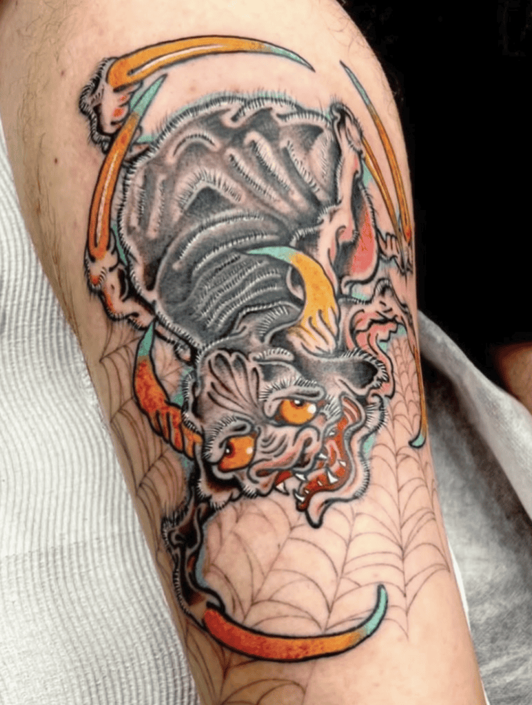 Ushi-oni Spider Japanese Mythology Tattoo
