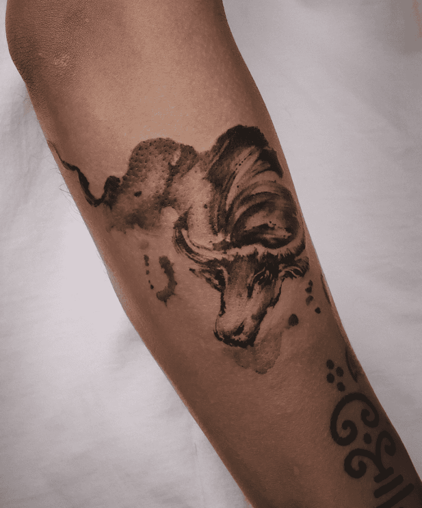 Water Buffalo Painting Bovine Tattoo