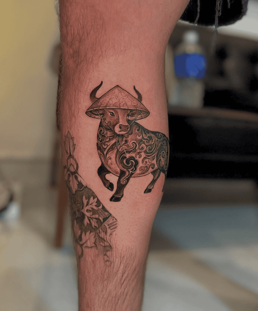 Water Buffalo Vietnam Bovine Tattoo