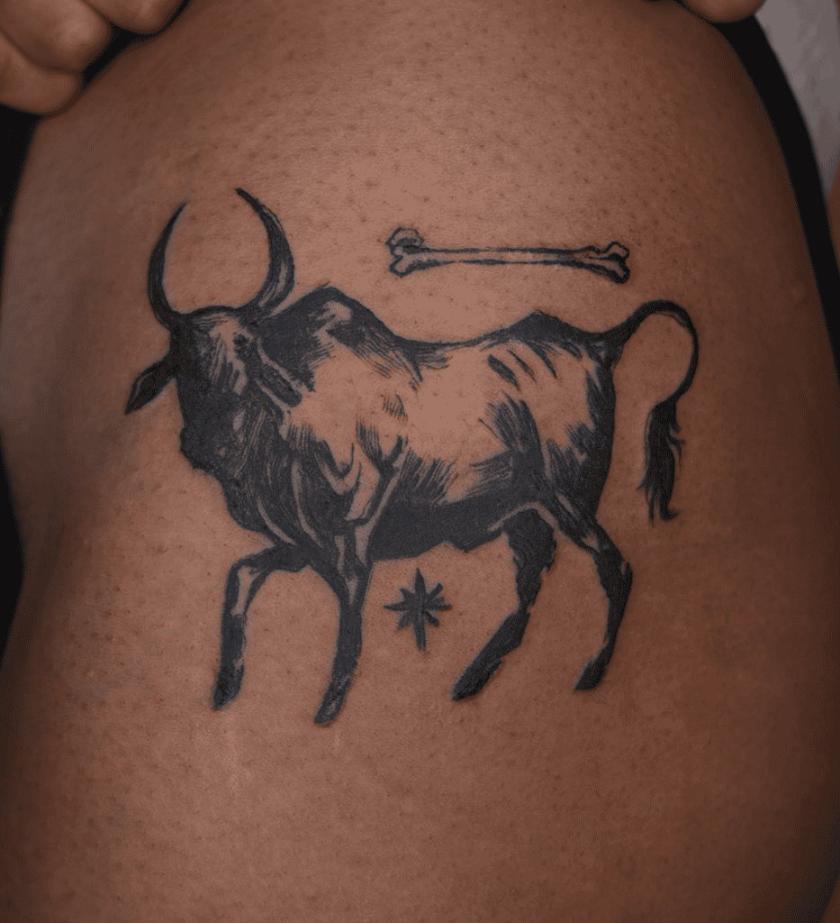 Zebu Bovine Tattoo