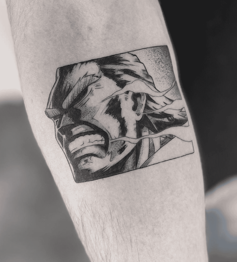 All Might Angry My Hero Academia Tattoo
