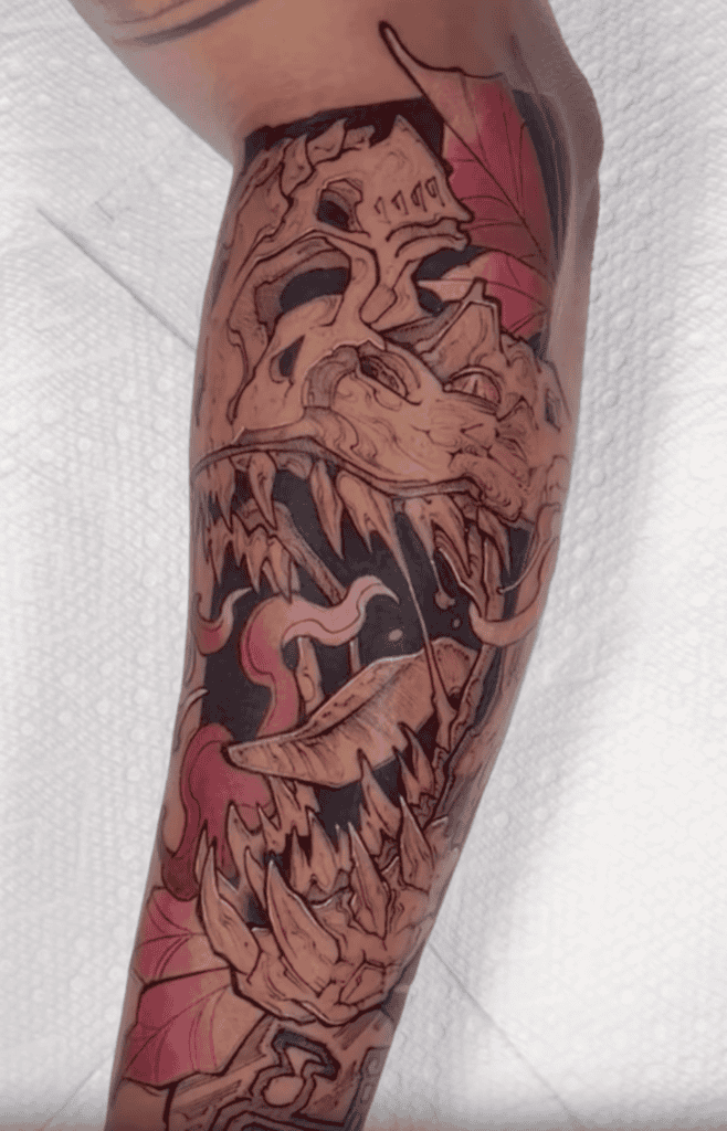 Anjanath Fierce Monster Hunter Tattoo