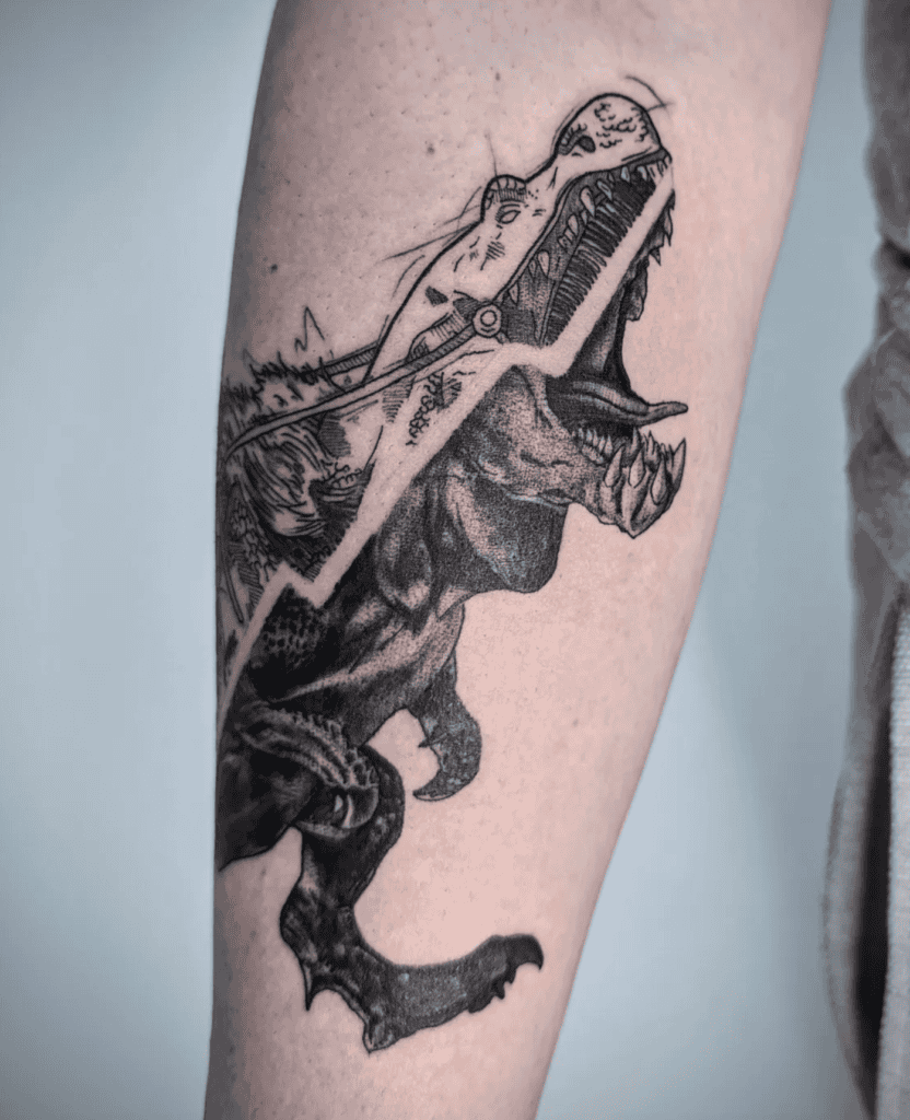 Anjanath Roar Monster Hunter Tattoo