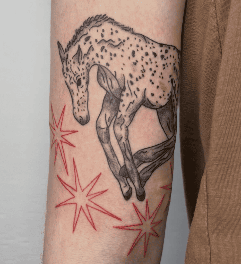 Appaloosa Leap Horse Tattoo