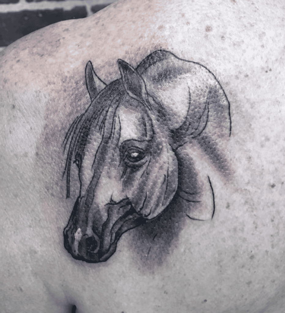 Arabian Horse Head Tattoo