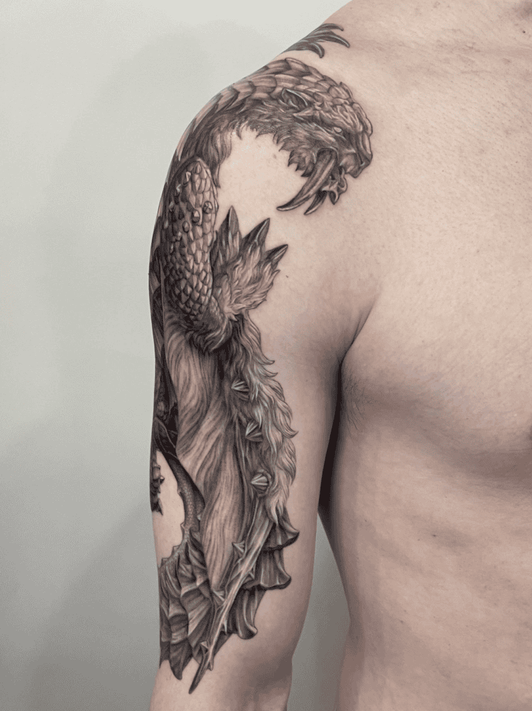 Barioth Climb Monster Hunter Tattoo