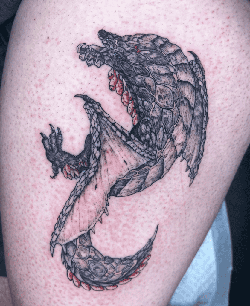 Bazelgeuse Crawl Monster Hunter Tattoo