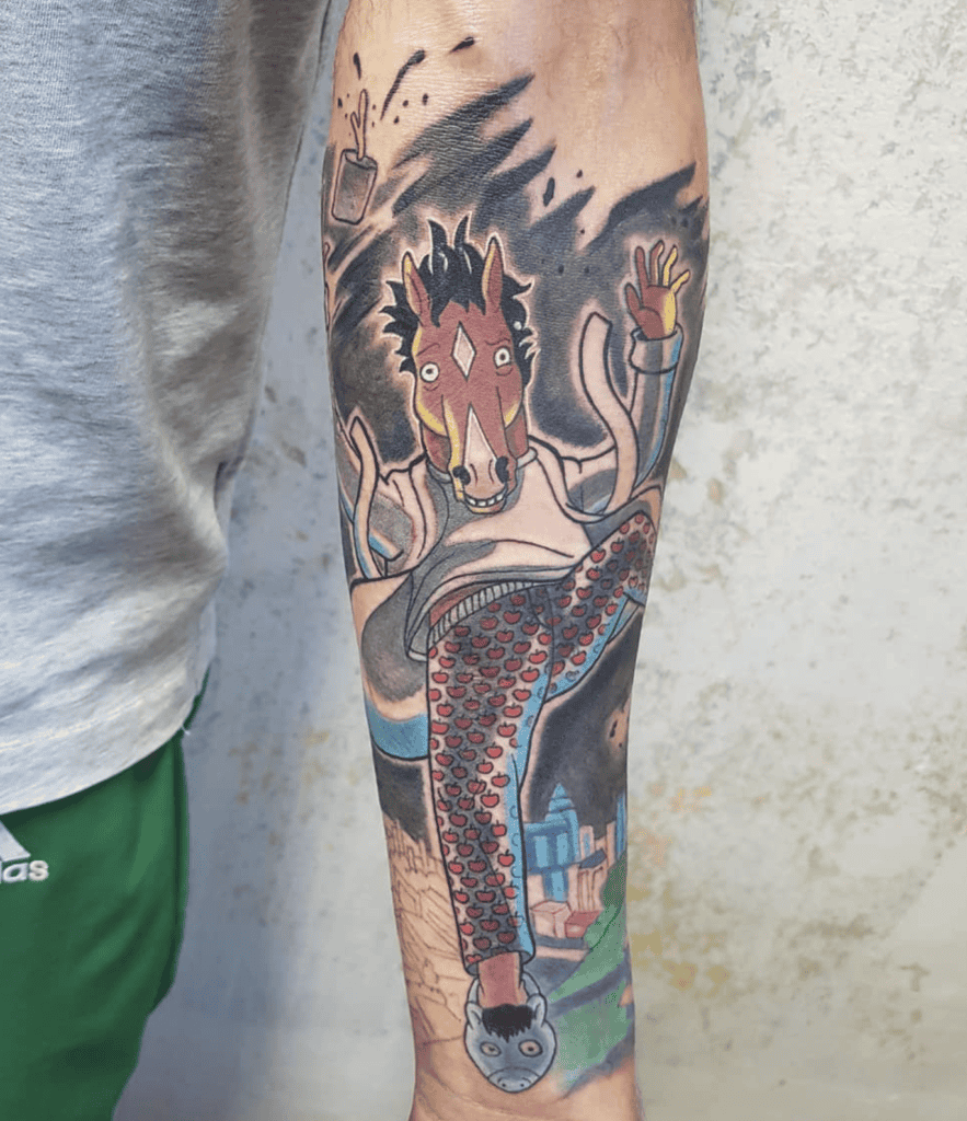 Bojack Horseman Fall Horse Tattoo