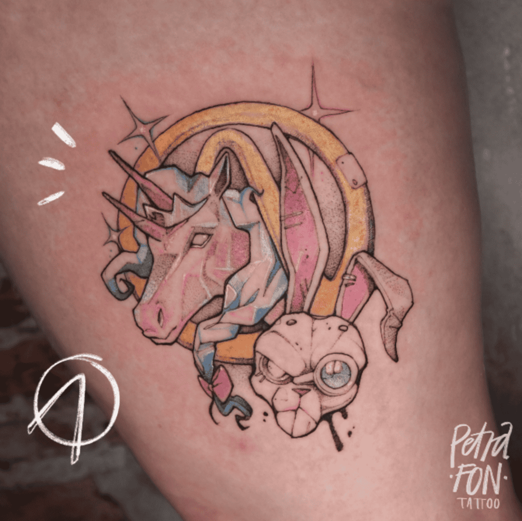 Butt Stallion Rabbit Horse Tattoo
