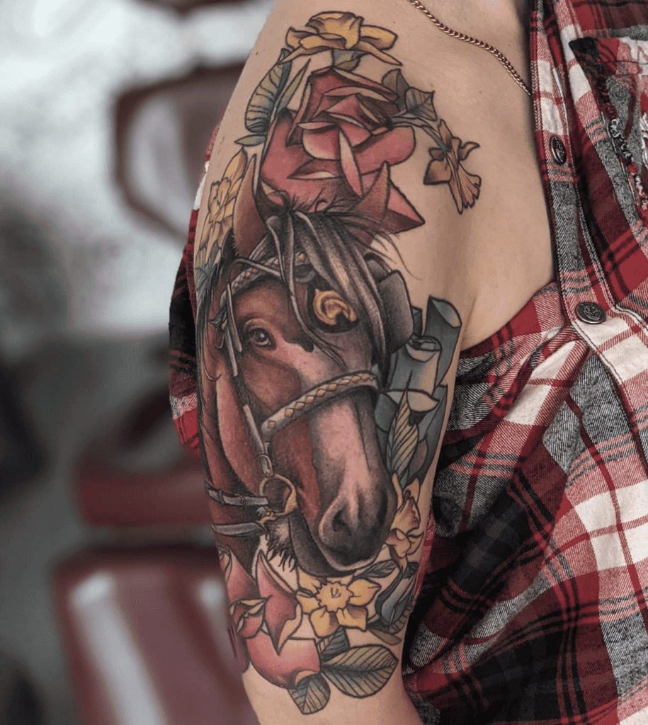 Clydesdale Horse Tattoo