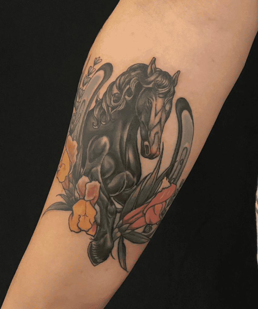 Clydesdale Shoe Horse Tattoo