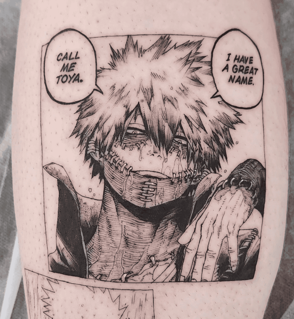 Dabi Panel My Hero Academia Tattoo