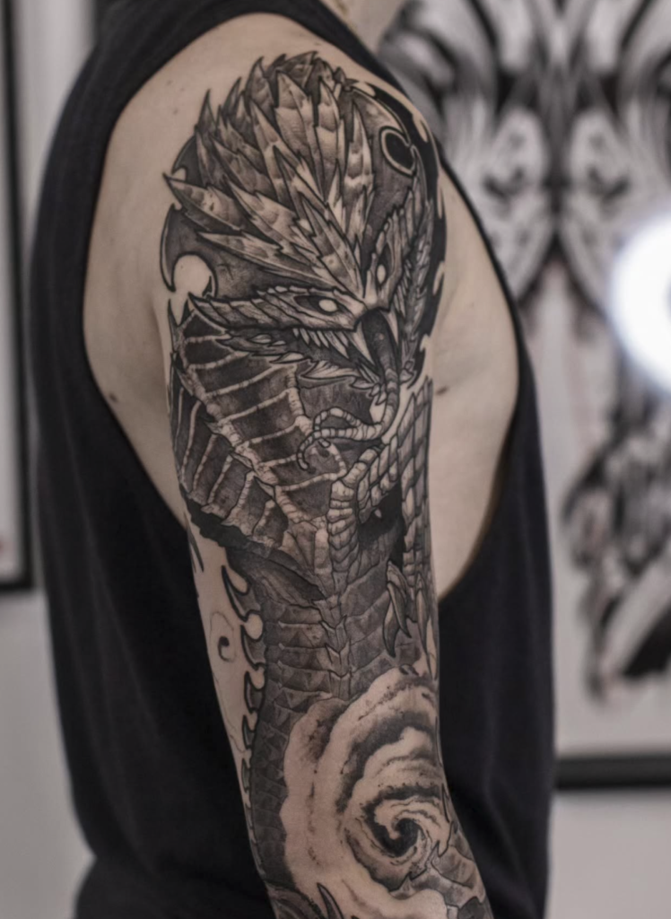 Dalamadur Monster Hunter Tattoo