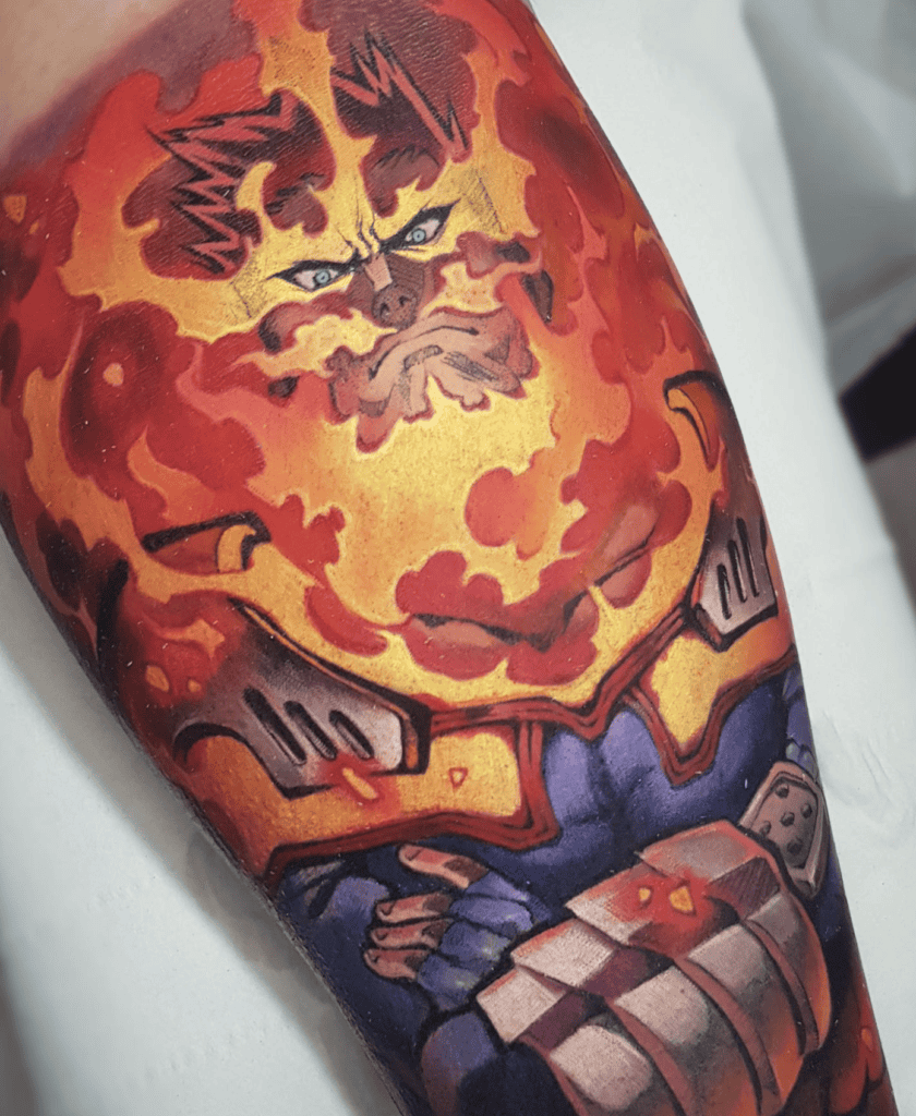 Endeavor Flames My Hero Academia Tattoo