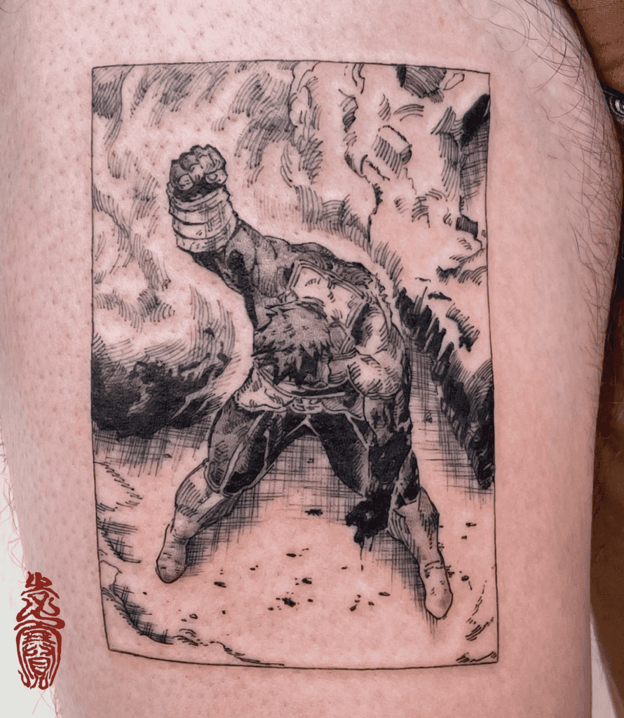 Endeavor Panel My Hero Academia Tattoo