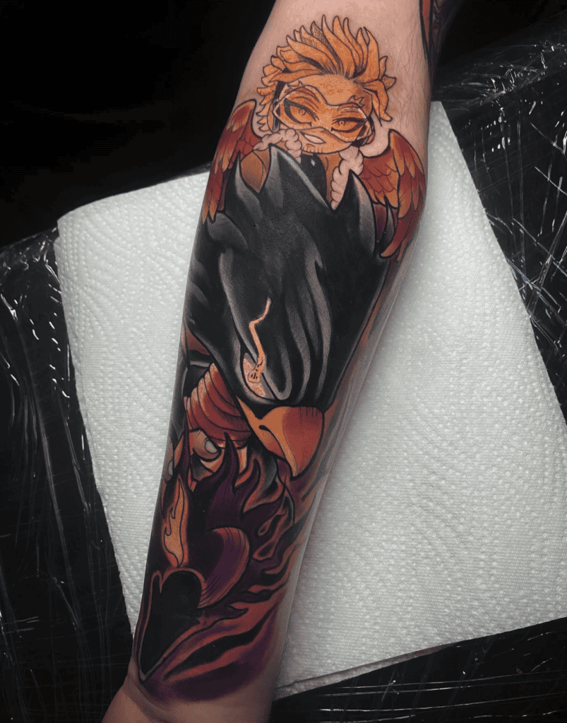 Fumikage Tokoyami Hawks My Hero Academia Tattoo