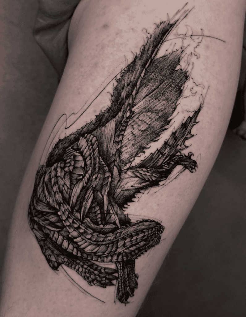 Gore Magala Monster Hunter Tattoo