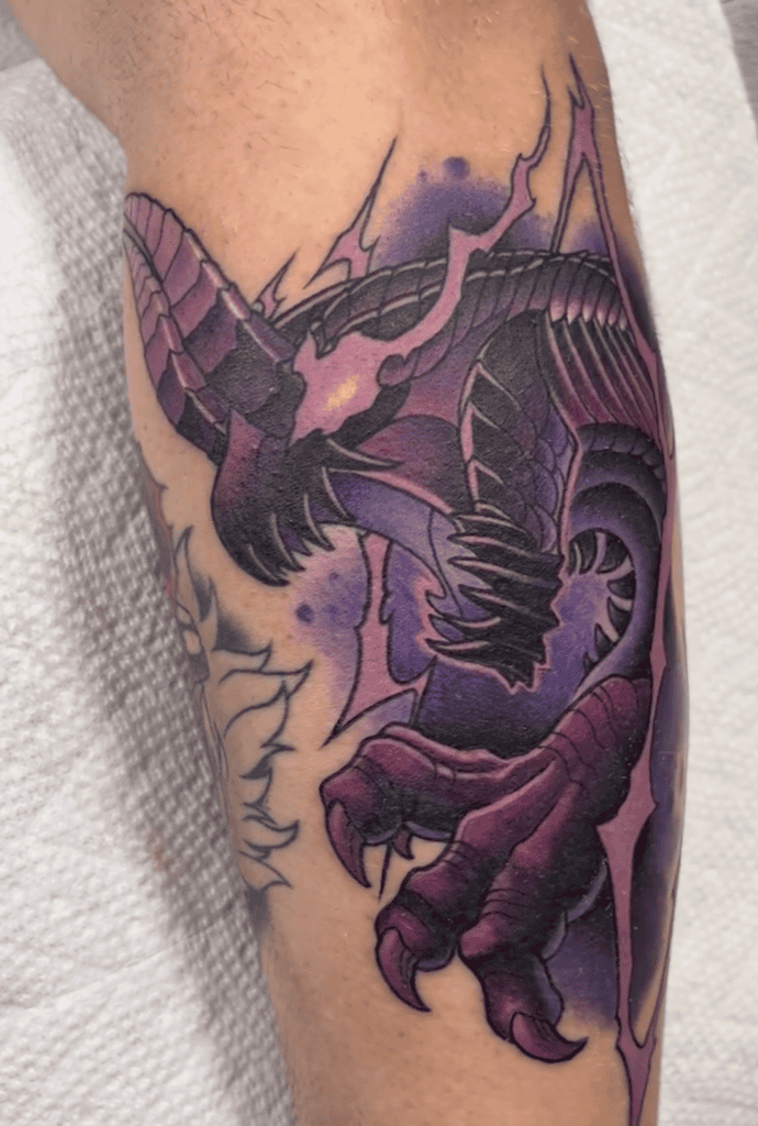 Gore Magala Purple Monster Hunter Tattoo