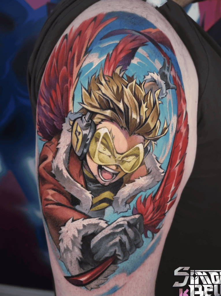 Hawks Action My Hero Academia Tattoo