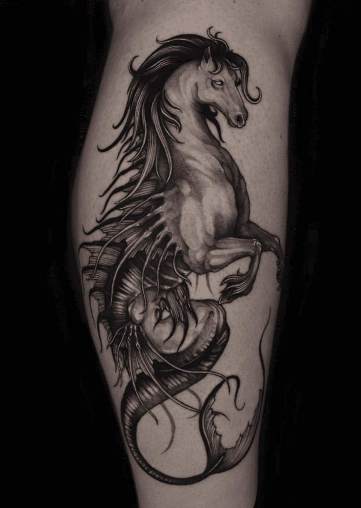 Hippocampus Swim Horse Tattoo