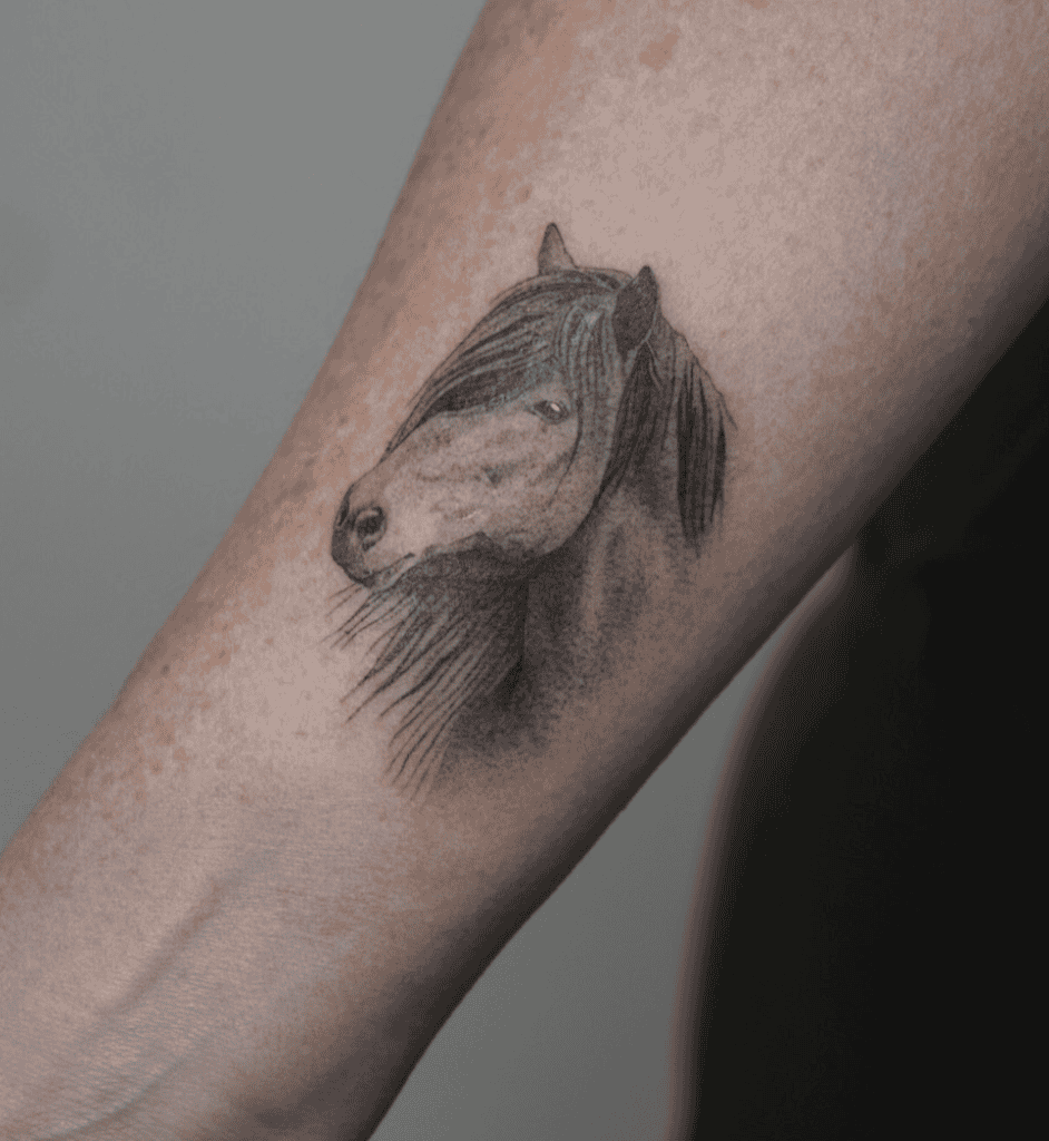 Icelandic Portrait Horse Tattoo