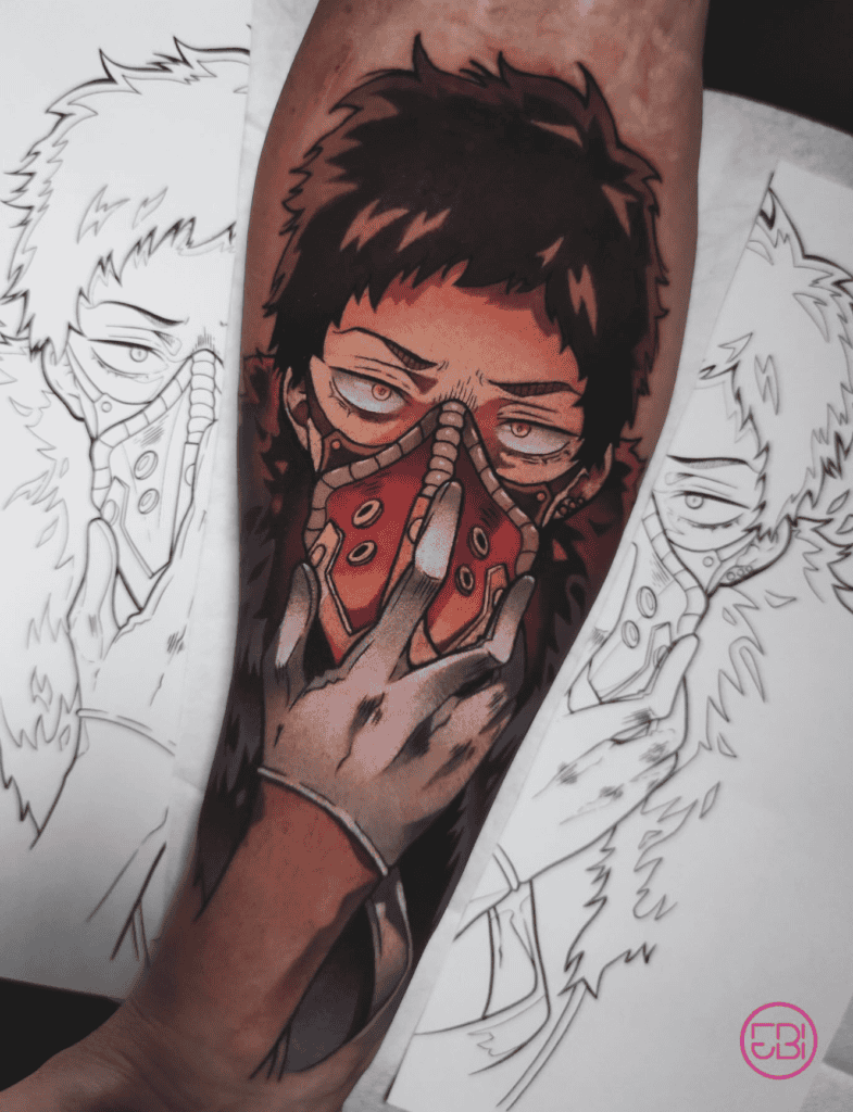 Kai Chisaki Mask My Hero Academia Tattoo