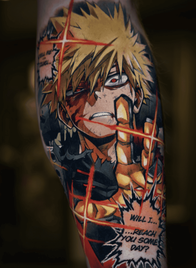 Katsuki Bakugo Explosion My Hero Academia Tattoo