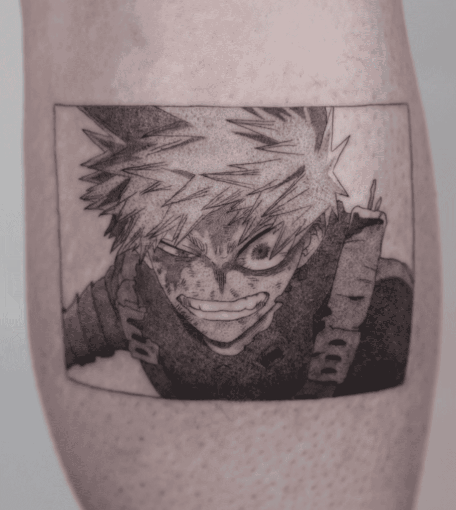 Katsuki Bakugo Fierce My Hero Academia Tattoo