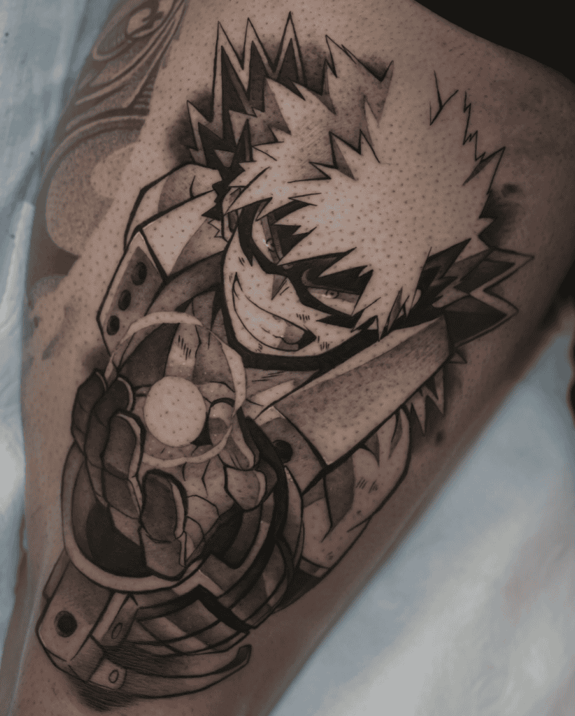 Katsuki Bakugo Power My Hero Academia Tattoo