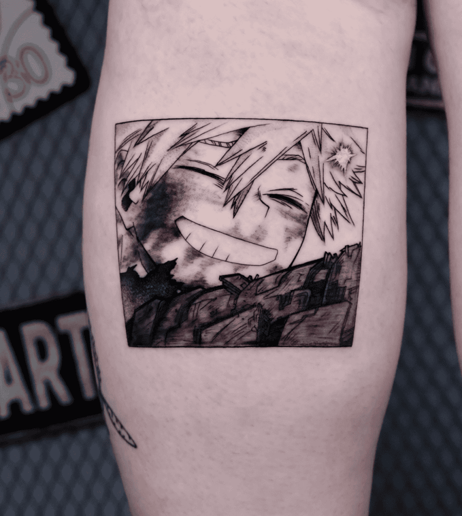 Katsuki Bakugo Smile My Hero Academia Tattoo