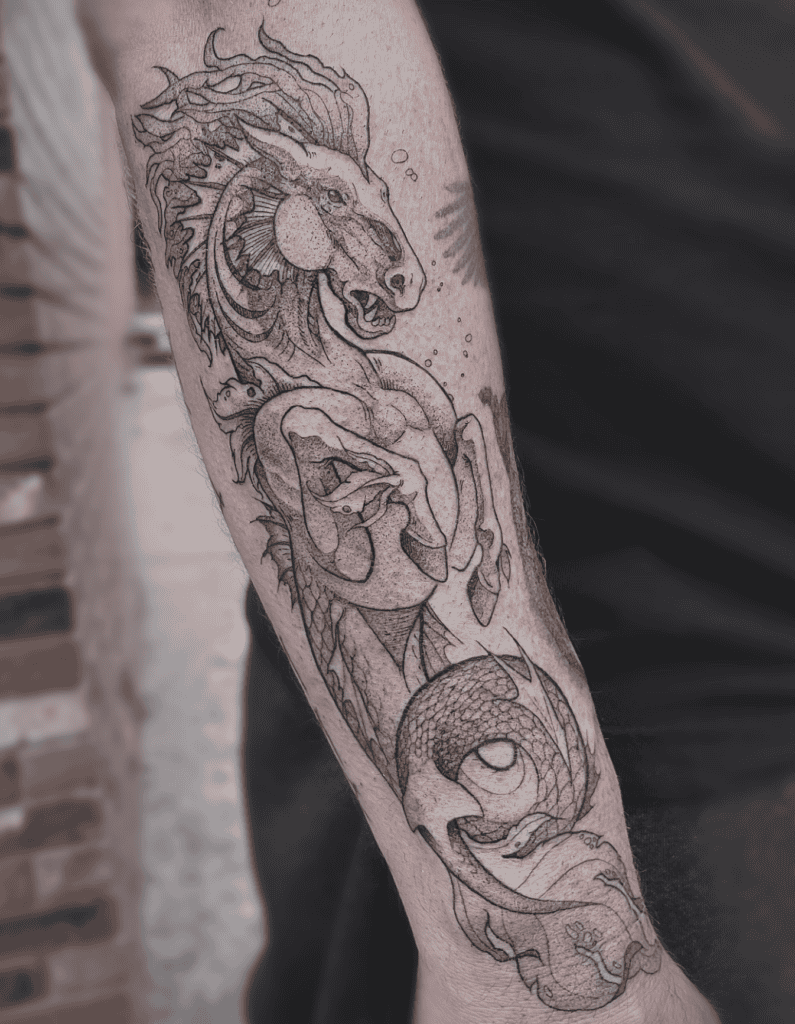 Kelpie Fierce Horse Tattoo