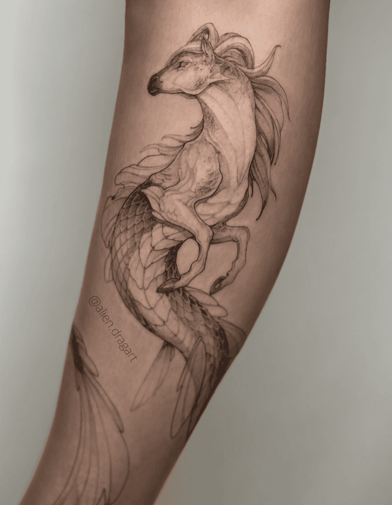 Kelpie Wrap Horse Tattoo