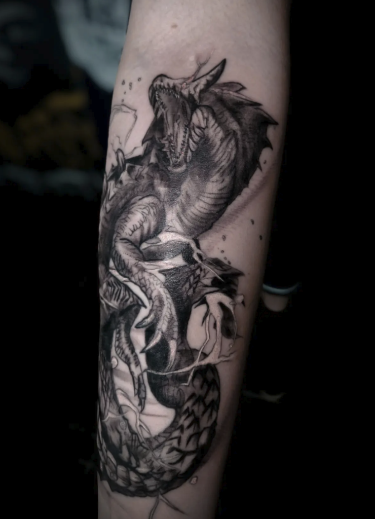 Lagiacrus Fierce Monster Hunter Tattoo
