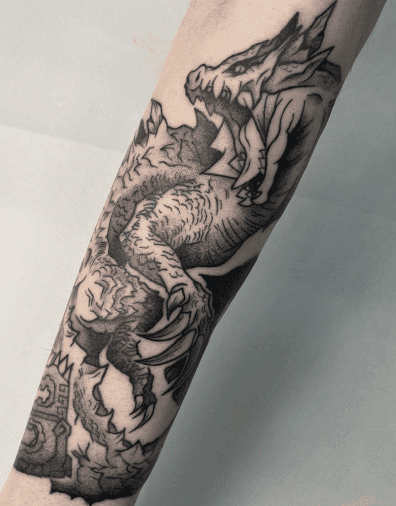 Lagiacrus Scream Monster Hunter Tattoo