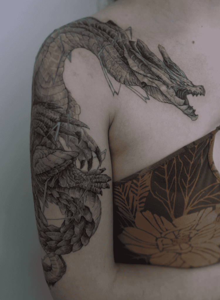 Lagiacrus Wrap Monster Hunter Tattoo