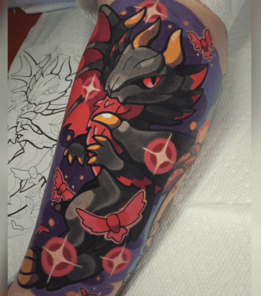 Malzeno Cute Monster Hunter Tattoo
