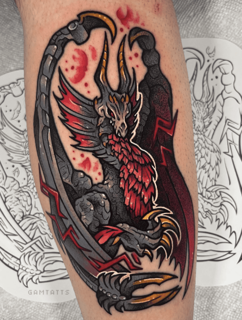 Malzeno Dragon Monster Hunter Tattoo