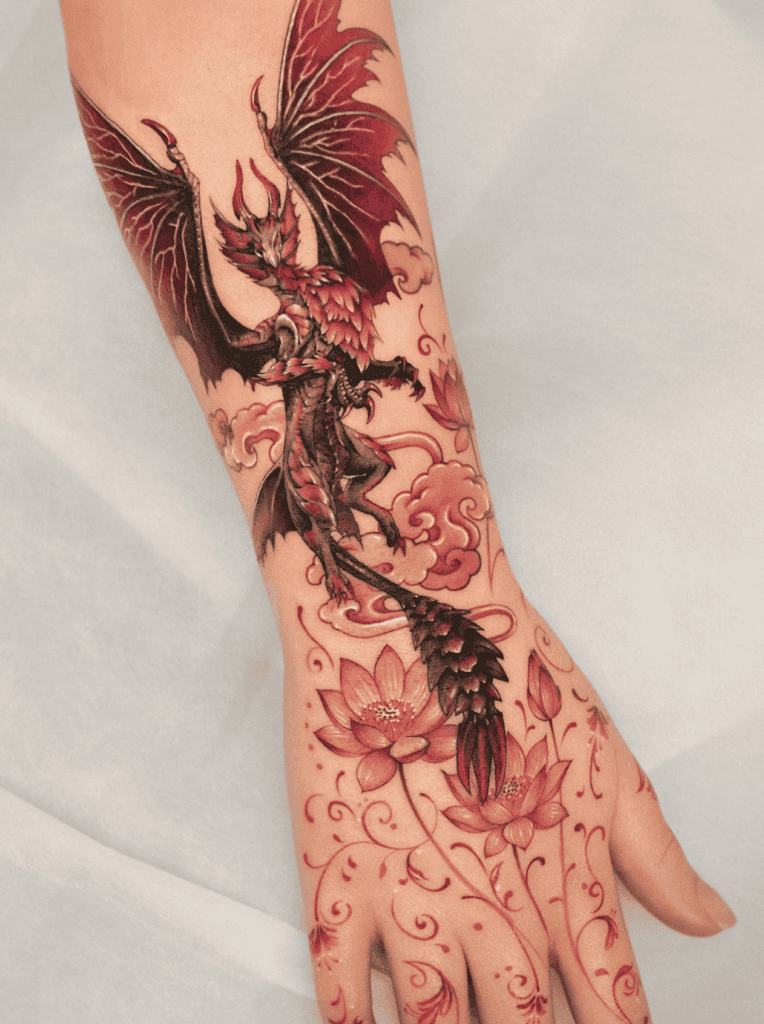 Malzeno Flowers Monster Hunter Tattoo