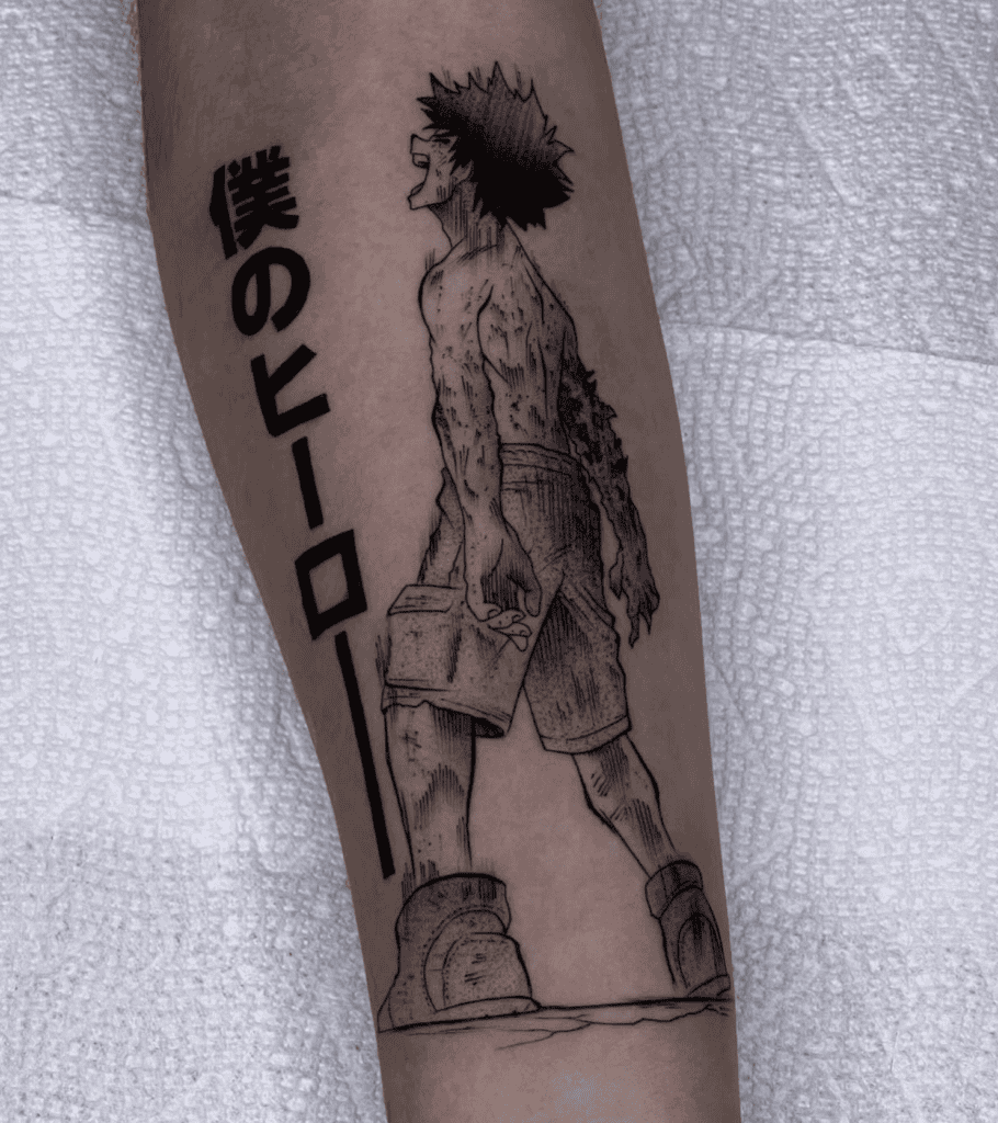 Midoriya Izuku Scream My Hero Academia Tattoo