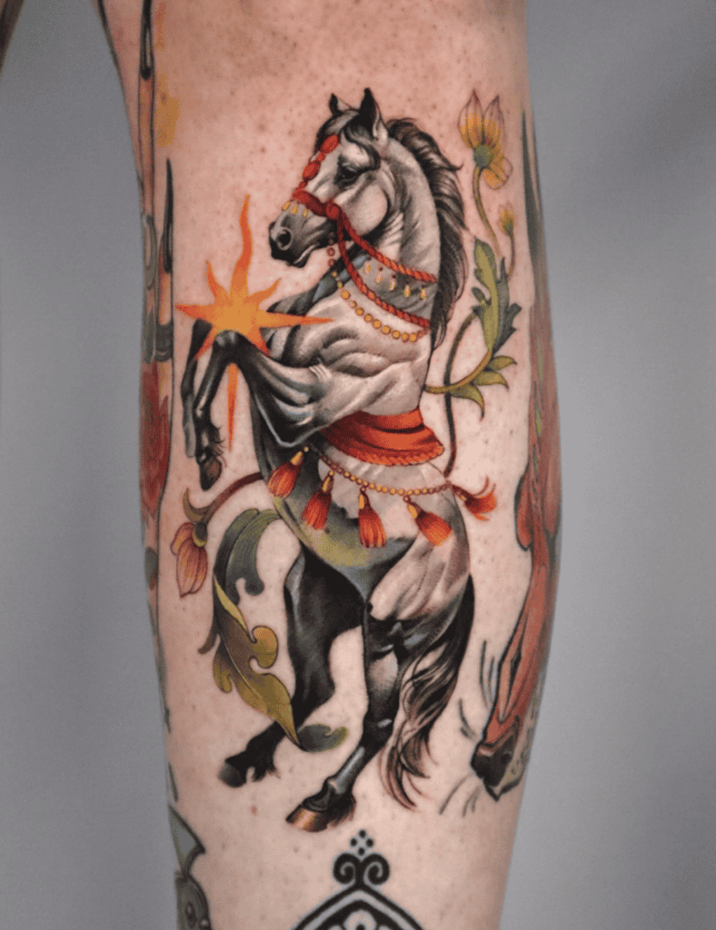 Miscellaneous Fancy Horse Tattoo