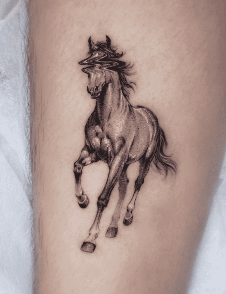 Miscellaneous Wave Horse Tattoo