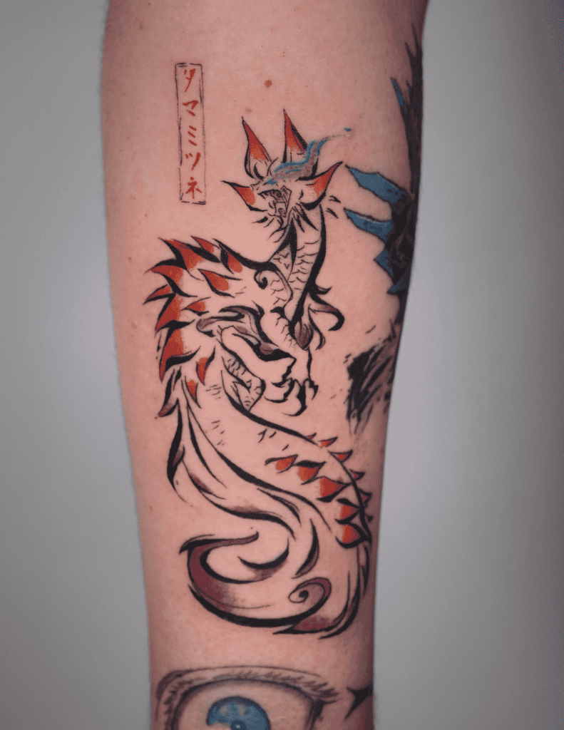 Mizutsune Art Monster Hunter Tattoo