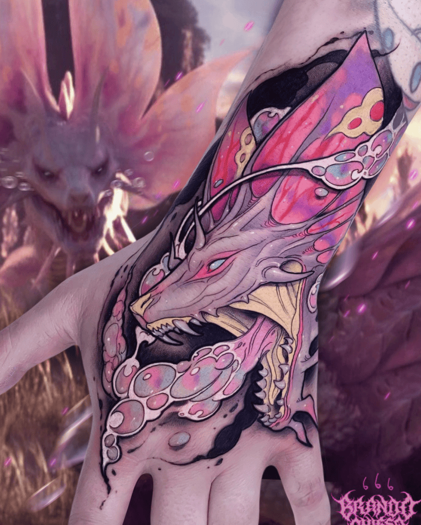 Mizutsune Shoot Monster Hunter Tattoo