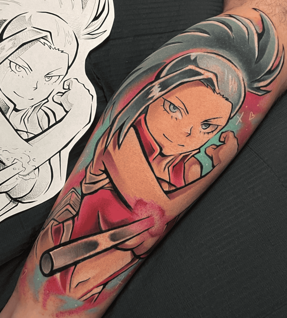 Momo Yaoyorozu Pose My Hero Academia Tattoo