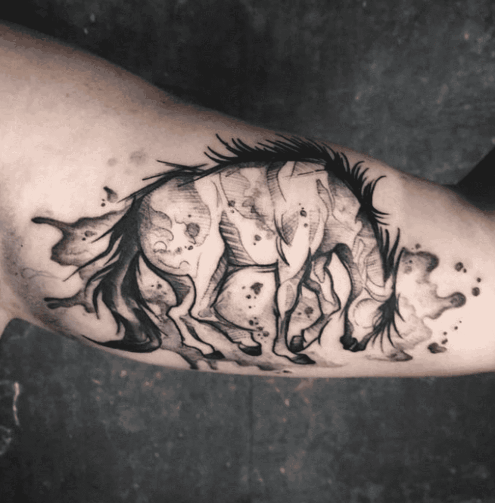 Mustang Dirty Horse Tattoo