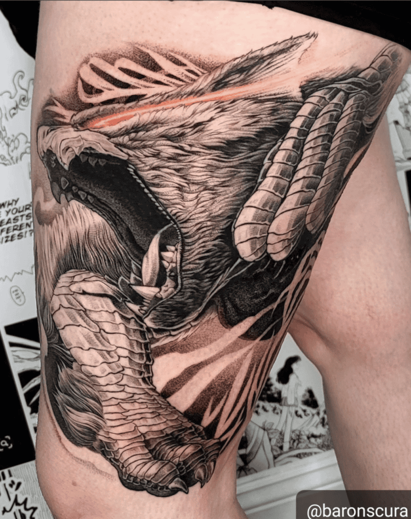 Nargacuga Attack Monster Hunter Tattoo